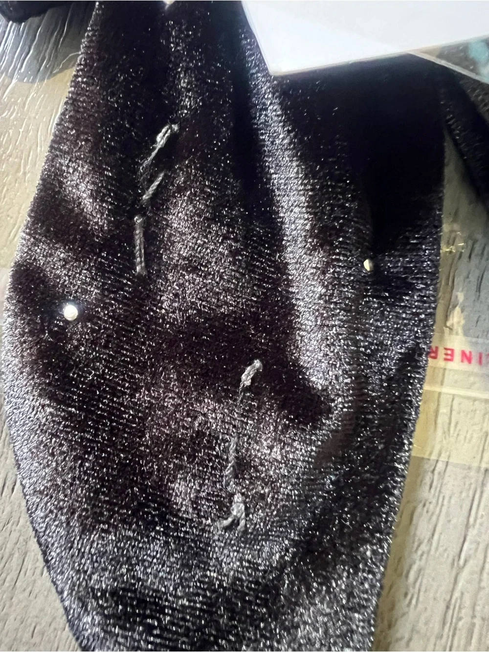 New Year's Black VelvNew Year's Black Velvet Bow Hair Clip with Stars